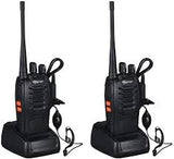 New Portable Black Walkie Talkie Pair With Batteries – Battery Operated